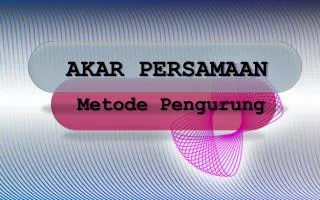 akar persamaan