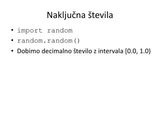 naklju na tevila