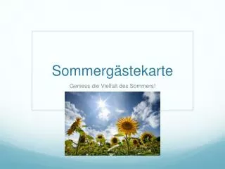 Sommergästekarte