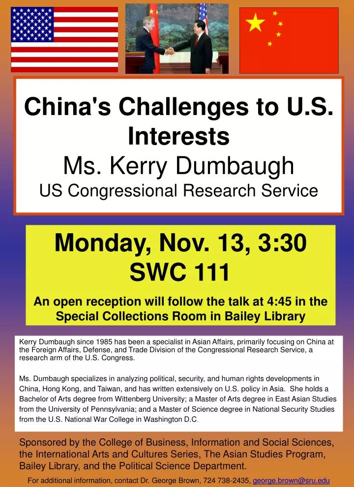 china s challenges to u s interests ms kerry dumbaugh us congressional research service