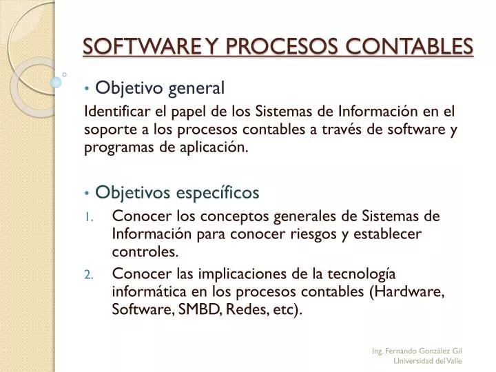 software y procesos contables
