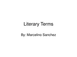 Literary Terms