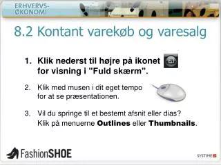 8 2 kontant varek b og varesalg