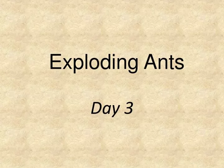 exploding ants