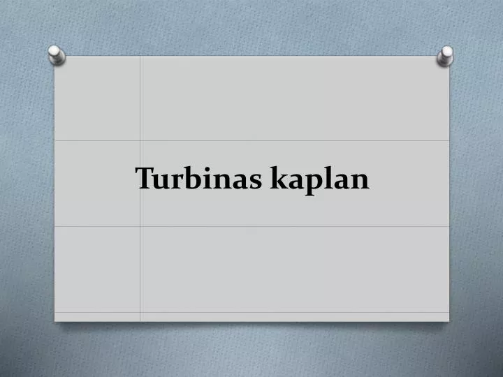 turbinas kaplan