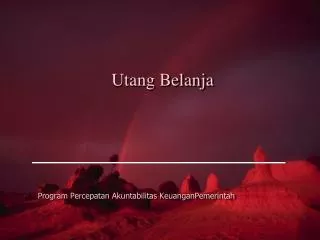 utang belanja