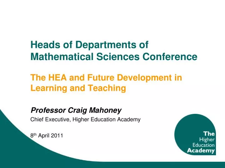 heads of departments of mathematical sciences conference