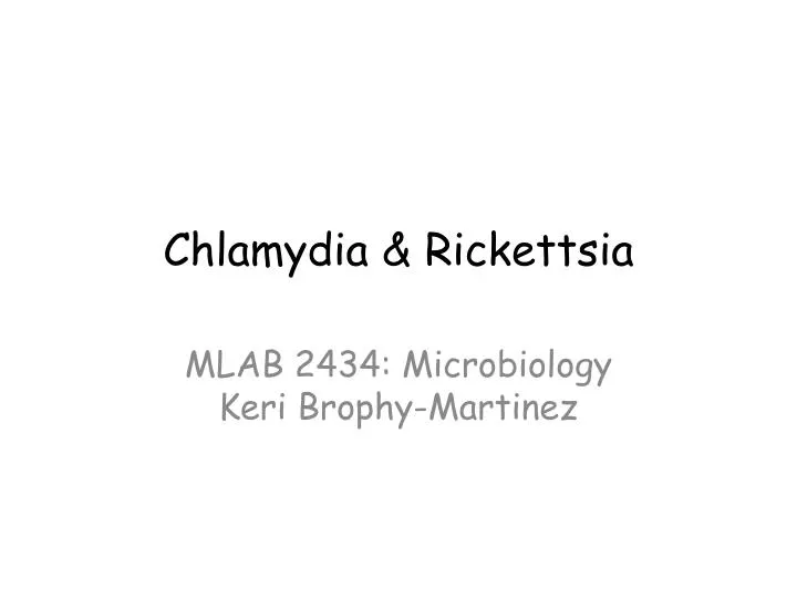 chlamydia rickettsia