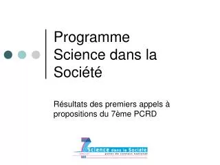 programme science dans la soci t