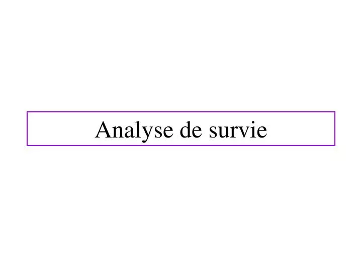 analyse de survie