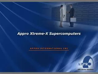 Appro Xtreme-X Supercomputers