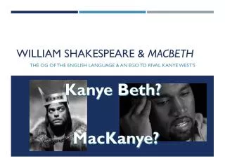 William Shakespeare &amp; Macbeth