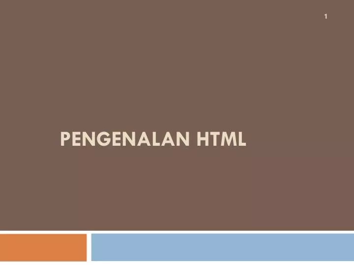 pengenalan html