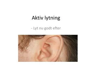 aktiv lytning