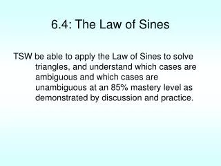 6.4: The Law of Sines