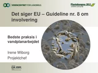 det siger eu guideline nr 8 om involvering