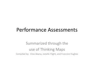 Performance Assessments