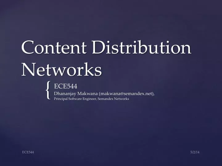 content distribution networks