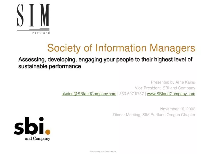 society of information managers