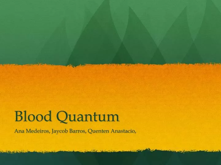 blood quantum