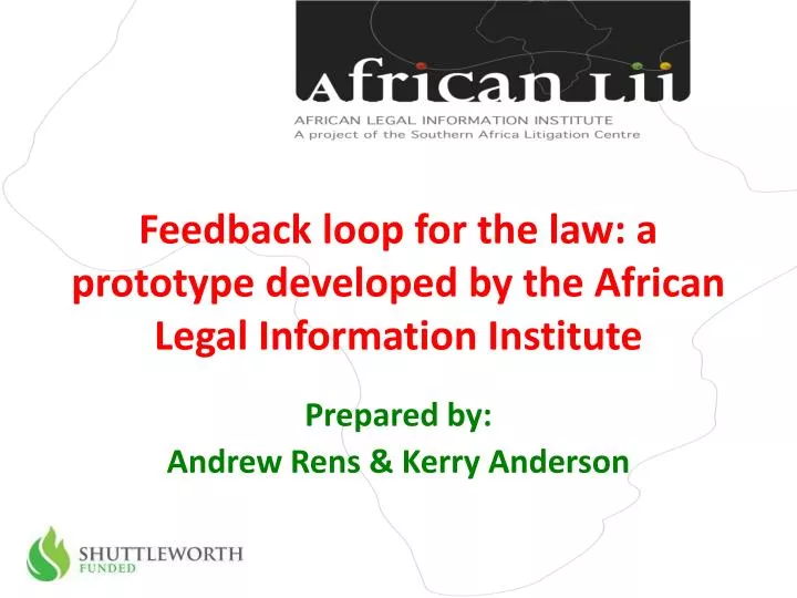 feedback loop for the law a prototype developed by the african legal information institute