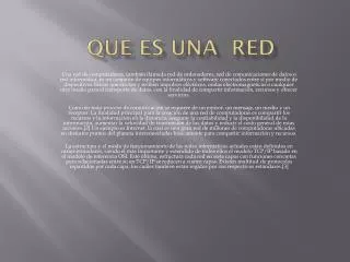 que es una red