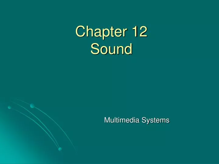 chapter 12 sound