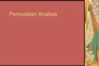 pemodelan analisis