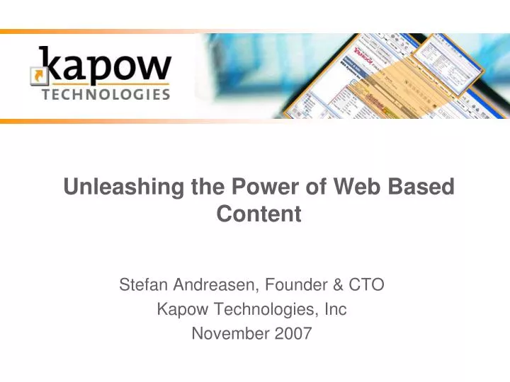 unleashing the power of web based content
