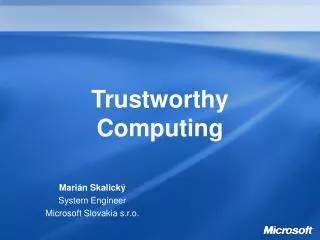 trustworthy computing