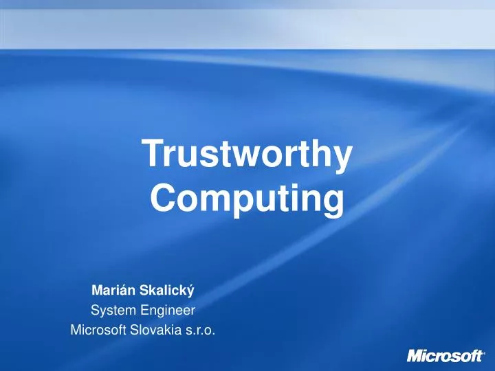 trustworthy computing