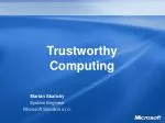 Trustworthy Computing - slide 1