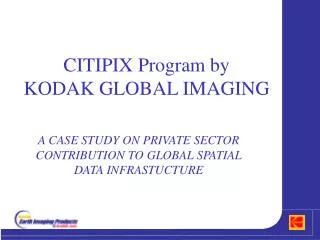 CITIPIX Program by KODAK GLOBAL IMAGING