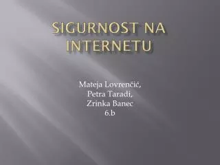 sigurnost na internetu