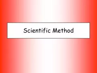 scientific method