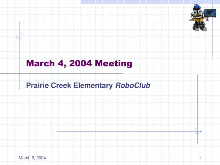 march 4 2004 meeting