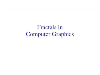 fractals in computer graphics