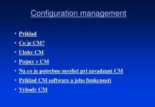 configuration management