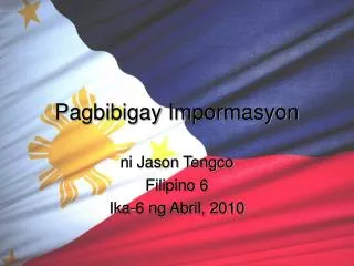 pagbibigay impormasyon