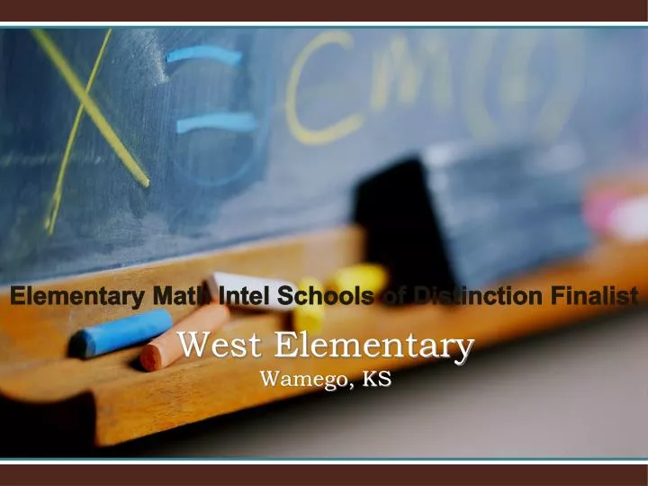 elementary math intel schools of distinction finalist
