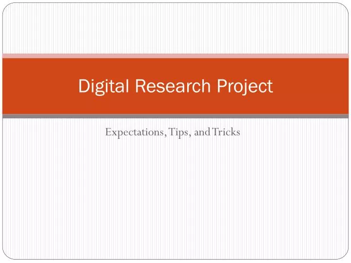 digital research project