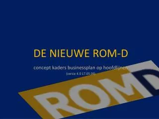 de nieuwe rom d