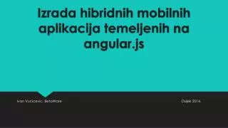 izrada hibridnih mobilnih aplikacija temeljenih na angular js