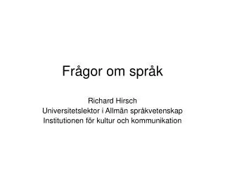 fr gor om spr k