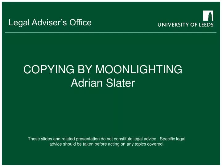 copying by moonlighting adrian slater