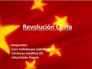 revoluci n china