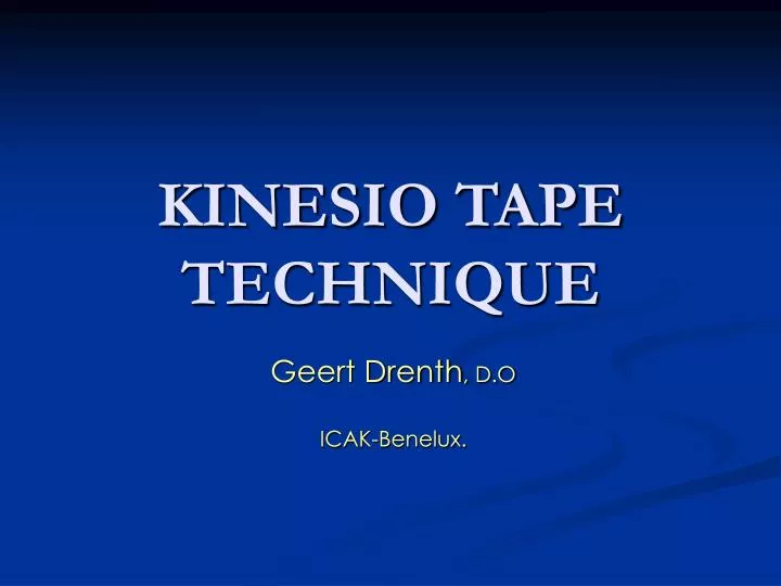 kinesio tape technique