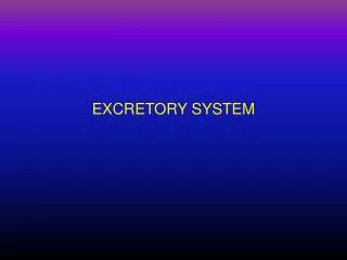 EXCRETORY SYSTEM