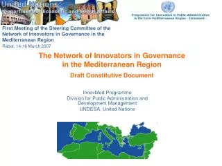 The Network of Innovators in Governance in the Mediterranean Region Draft Constitutive Document