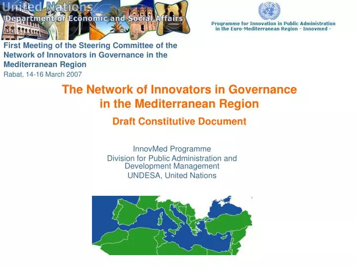 the network of innovators in governance in the mediterranean region draft constitutive document